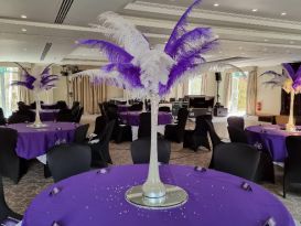 feather centrepieces Hellidon lakes1