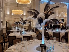 feather centrepieces andaz london