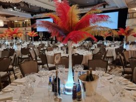 ostrich feather centrepieces London Marriott Park lane2